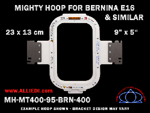 Bernina E16 9 x 5 inch (23 x 13 cm) Vertical Rectangular Magnetic Mighty Hoop for 400 mm Sew Field / Arm Spacing