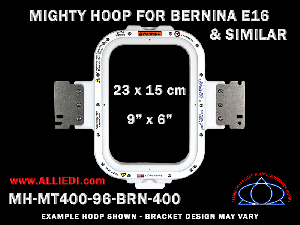 Bernina E16 9 x 6 inch (23 x 15 cm) Vertical Rectangular Magnetic Mighty Hoop for 400 mm Sew Field / Arm Spacing