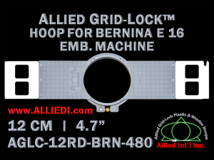 12 cm (4.7 inch) Round Allied Grid-Lock (New Design) Plastic Embroidery Hoop - Bernina 480