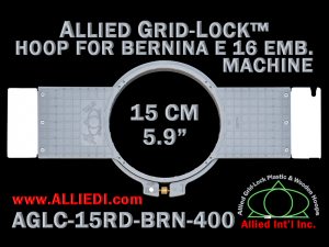 15 cm (5.9 inch) Round Allied Grid-Lock (New Design) Plastic Embroidery Hoop - Bernina 400