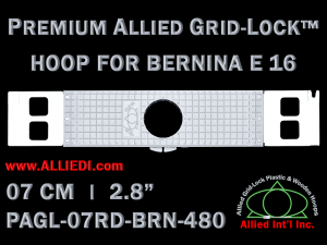 7 cm (2.8 inch) Round Premium Allied Grid-Lock Plastic Embroidery Hoop - Bernina 480