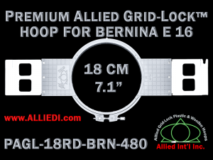 18 cm (7.1 inch) Round Premium Allied Grid-Lock Plastic Embroidery Hoop - Bernina 480