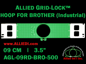 Brother 9 cm (3.5 inch) Round Allied Grid-Lock Embroidery Hoop for 500 mm Sew Field / Arm Spacing