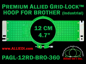 12 cm (4.7 inch) Round Premium Allied Grid-Lock Plastic Embroidery Hoop - Brother 360