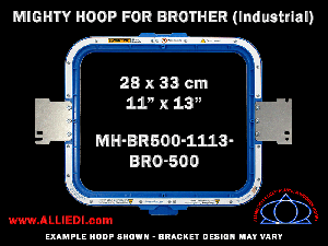 Brother 11 x 13 inch (28 x 33 cm) Rectangular Magnetic Mighty Hoop for 500 mm Sew Field / Arm Spacing