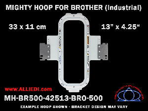 Brother 13 x 4.25 inch (33 x 11 cm) Vertical Rectangular Magnetic Mighty Hoop for 500 mm Sew Field / Arm Spacing