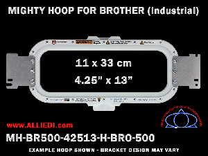 Brother 4.25 x 13 inch (11 x 33 cm) Horizontal Magnetic Mighty Hoop for 500 mm Sew Field / Arm Spacing
