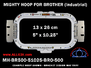 Brother 5 x 10.25 inch (13 x 26 cm) Horizontal Rectangular Magnetic Mighty Hoop for 500 mm Sew Field / Arm Spacing