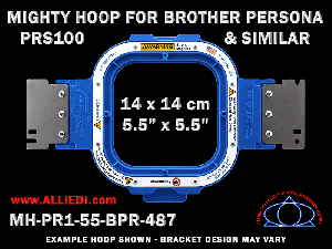 Brother PRS100 Persona Single-Needle 5.5 x 5.5 inch (14 x 14 cm) Square Magnetic Mighty Hoop