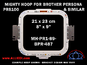 Brother PRS100 Persona Single-Needle 8 x 9 inch (21 x 23 cm) Rectangular Magnetic Mighty Hoop
