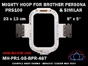 Brother PRS100 Persona Single-Needle 9 x 5 inch (23 x 13 cm) Vertical Rectangular Magnetic Mighty Hoop