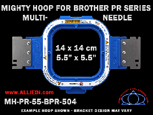 Brother PR Series Multi-Needle 5.5 x 5.5 inch (14 x 14 cm) Square Magnetic Mighty Hoop
