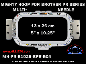 Brother PR Series Multi-Needle 5 x 10.25 inch (13 x 26 cm) Horizontal Rectangular Magnetic Mighty Hoop