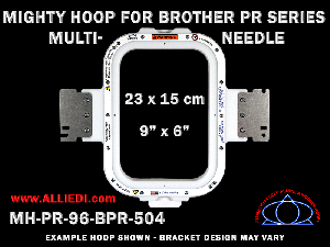 Brother PR Series Multi-Needle 9 x 6 inch (23 x 15 cm) Vertical Rectangular Magnetic Mighty Hoop