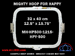 Happy 12.5 x 15.75 inch (32 x 40 cm) Rectangular Magnetic Mighty Hoop for 500 mm Sew Field / Arm Spacing