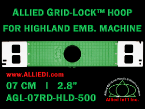 7 cm (2.8 inch) Round Allied Grid-Lock Plastic Embroidery Hoop - Highland 500