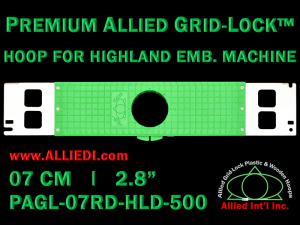 7 cm (2.8 inch) Round Premium Allied Grid-Lock Plastic Embroidery Hoop - Highland 500