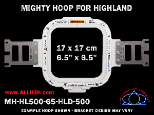 Highland 6.5 x 6.5 inch (17 x 17 cm) Square Magnetic Mighty Hoop for 500 mm Sew Field / Arm Spacing