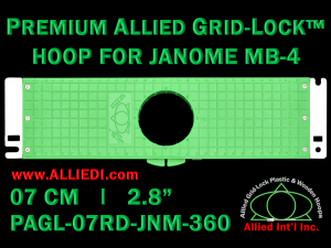 7 cm (2.8 inch) Round Premium Allied Grid-Lock Plastic Embroidery Hoop - Janome 360
