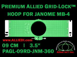 9 cm (3.5 inch) Round Premium Allied Grid-Lock Plastic Embroidery Hoop - Janome 360