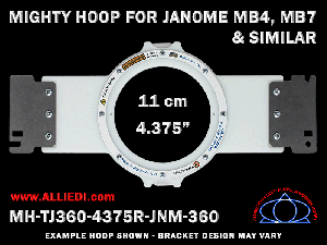 Janome 4.375 inch (11 cm) Round Magnetic Mighty Hoop for 360 mm Sew Field / Arm Spacing