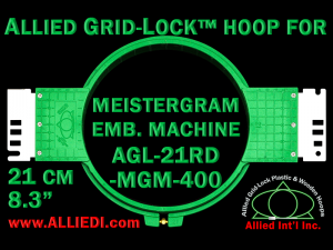 21 cm (8.3 inch) Round Allied Grid-Lock Plastic Embroidery Hoop - Meistergram 400