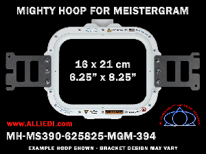 Meistergram 6.25 x 8.25 inch (16 x 21 cm) Rectangular Magnetic Mighty Hoop for 394 mm Sew Field / Arm Spacing
