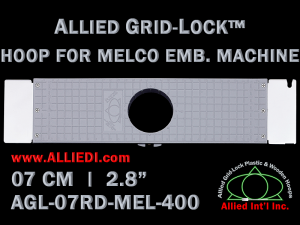 7 cm (2.8 inch) Round Allied Grid-Lock Plastic Embroidery Hoop - Melco 400