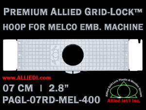 Melco 7 cm (2.8 inch) Round Premium Allied Grid-Lock Embroidery Hoop for 400 mm Sew Field / Arm Spacing