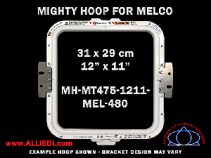 Melco 12 x 11 inch (31 x 29 cm) Rectangular Magnetic Mighty Hoop for 480 mm Sew Field / Arm Spacing