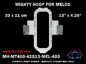 Melco 13 x 4.25 inch (33 x 11 cm) Vertical Rectangular Magnetic Mighty Hoop for 400 mm Sew Field / Arm Spacing