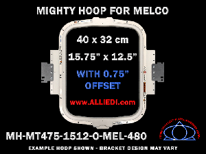 Melco 15.75 x 12.5 inch (40 x 32 cm) Vertical Rectangular Magnetic Mighty Hoop for 480 mm Sew Field / Arm Spacing
