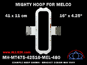 Melco 4.25 x 16 inch (11 x 41 cm) Horizontal Magnetic Mighty Hoop for 480 mm Sew Field / Arm Spacing