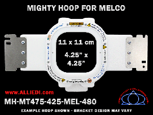 Melco 4.25 x 4.25 inch (11 x 11 cm) Square Magnetic Mighty Hoop for 480 mm Sew Field / Arm Spacing