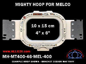 Melco 4 x 6 inch (10 x 15 cm) Rectangular Magnetic Mighty Hoop for 400 mm Sew Field / Arm Spacing