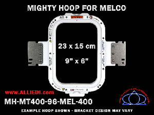 Melco 9 x 6 inch (23 x 15 cm) Vertical Rectangular Magnetic Mighty Hoop for 400 mm Sew Field / Arm Spacing