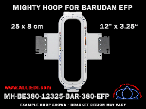 Barudan 12 x 3.25 inch (30 x 8 cm) Vertical Rectangular Magnetic Mighty Hoop for 380 mm Sew Field / Arm Spacing EFP Type