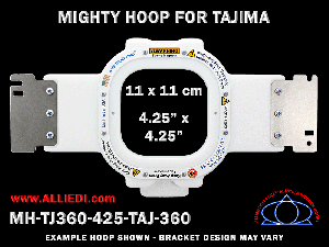 Tajima 4.25 x 4.25 inch (11 x 11 cm) Square Magnetic Mighty Hoop for 360 mm Sew Field / Arm Spacing