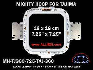 Tajima 7.25 x 7.25 inch (18 x 18 cm) Square Magnetic Mighty Hoop for 360 mm Sew Field / Arm Spacing