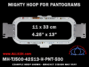 Pantograms 4.25 x 13 inch (11 x 33 cm) Horizontal Magnetic Mighty Hoop for 500 mm Sew Field / Arm Spacing