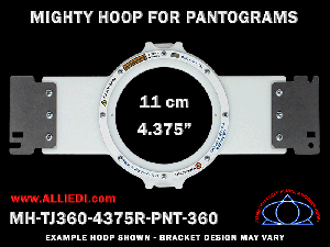 Pantograms 4.375 inch (11 cm) Round Magnetic Mighty Hoop for 360 mm Sew Field / Arm Spacing