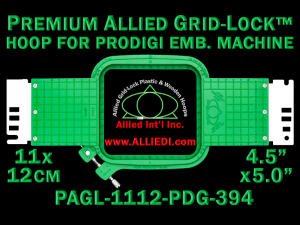 11 x 12 cm (4.5 x 5 inch) Rectangular Premium Allied Grid-Lock Plastic Embroidery Hoop - Prodigi 394