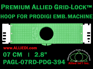 7 cm (2.8 inch) Round Premium Allied Grid-Lock Plastic Embroidery Hoop - Prodigi 394