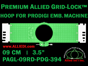 9 cm (3.5 inch) Round Premium Allied Grid-Lock Plastic Embroidery Hoop - Prodigi 394