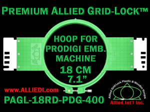 18 cm (7.1 inch) Round Premium Allied Grid-Lock Plastic Embroidery Hoop - Prodigi 400