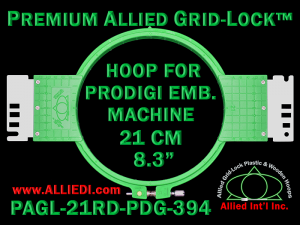 21 cm (8.3 inch) Round Premium Allied Grid-Lock Plastic Embroidery Hoop - Prodigi 394