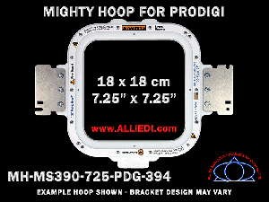 Prodigi 7.25 x 7.25 inch (18 x 18 cm) Square Magnetic Mighty Hoop for 394 mm Sew Field / Arm Spacing