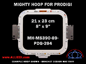 Prodigi 8 x 9 inch (21 x 23 cm) Rectangular Magnetic Mighty Hoop for 394 mm Sew Field / Arm Spacing