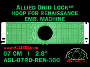 7 cm (2.8 inch) Round Allied Grid-Lock Plastic Embroidery Hoop - Renaissance 360