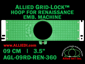 9 cm (3.5 inch) Round Allied Grid-Lock Plastic Embroidery Hoop - Renaissance 360